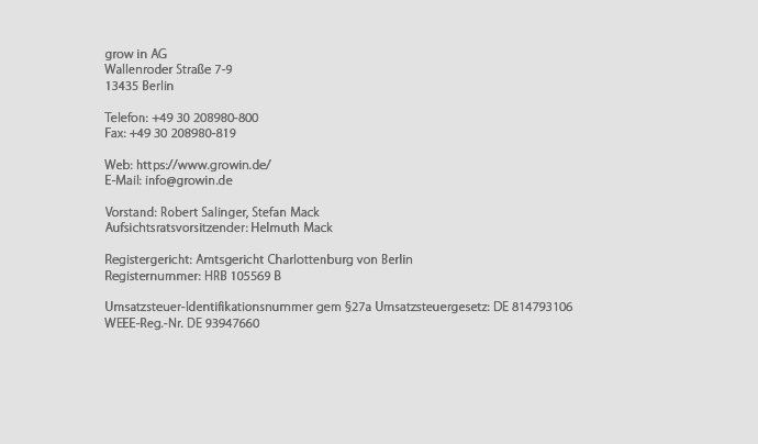 PTD GmbH-
Flottenstrae 24c-
13407 Berlin-

Telefon: 030 / 41706240-
FAX: 030/ 41706242-
E-Mail:ptd24@ptd-gmbh.com-

Amtsgericht Berlin HRB 68330B-
St.Nr.27/274/00567-

Geschftsfhrer:

Robert Salinger-
Tom Ellis