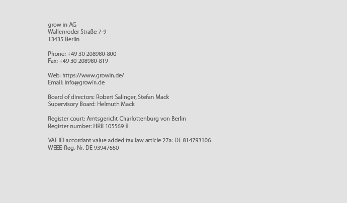 PTD GmbH-
Flottenstrae 24c-
13407 Berlin-
Germany-

Telefon: +49 (0)30 / 41706240-
FAX: +49 (0)30/ 41706242-
E-Mail:ptd24@ptd-gmbh.com-

Register court: Amtsgericht Berlin, commericial register number: HRB 68330B-
Tax number 27/274/00567-  

Managing Directors:

Robert Salinger-
Tom Ellis